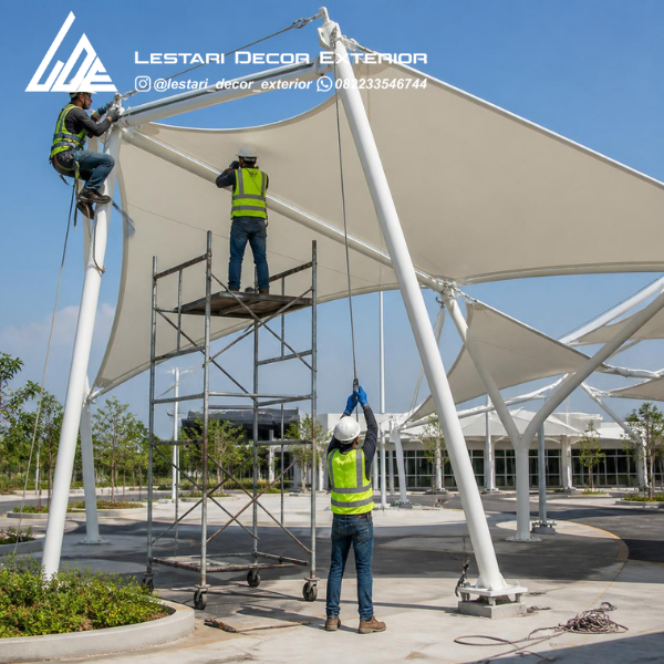 Berapa Lama Pemasangan Tenda Membrane