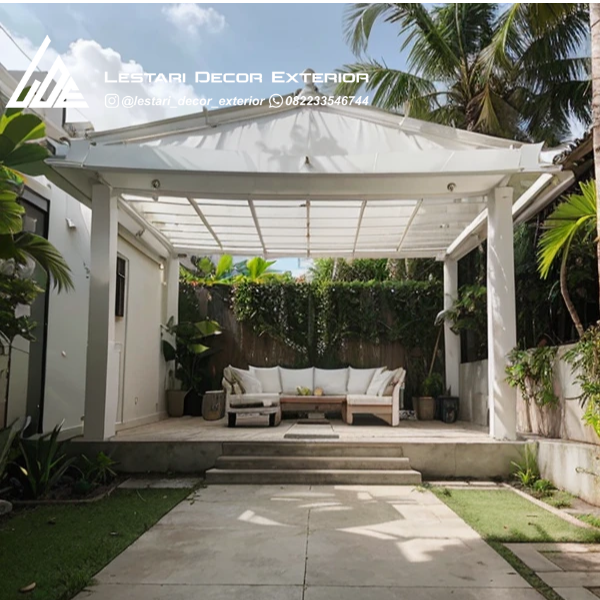Kanopi Membrane Teras Rumah Surabaya