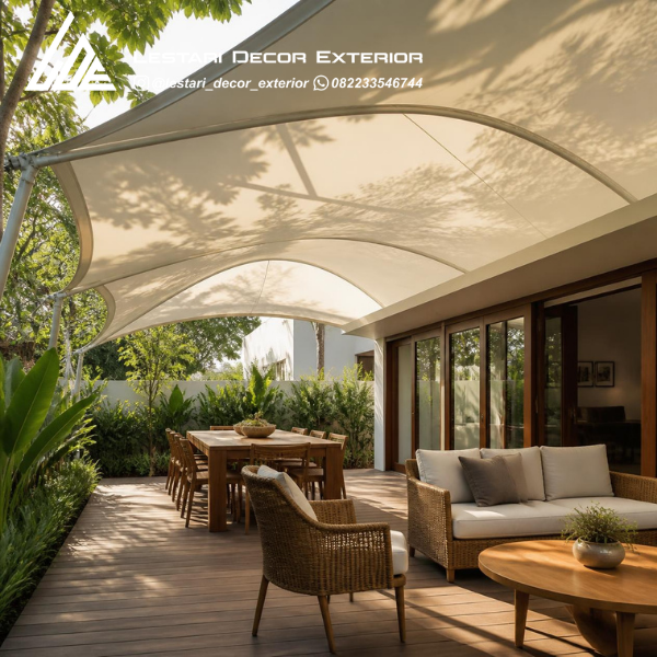 Tenda Membrane Teras Belakang Surabaya